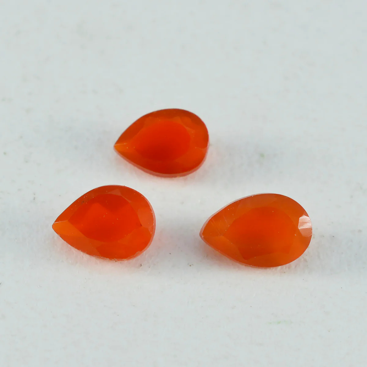 Red Onyx 1PC Large 8x12 MM Pear Faceted Red Lustrous Semi Precious Loose Gemstone