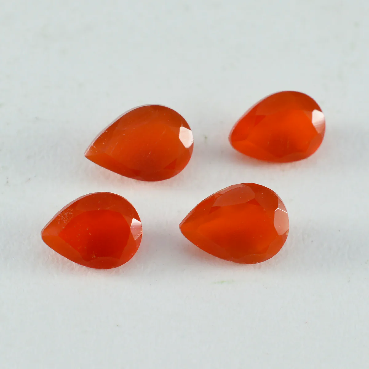 Red Onyx 1PC Large 8x12 MM Pear Faceted Red Lustrous Semi Precious Loose Gemstone - Image 3