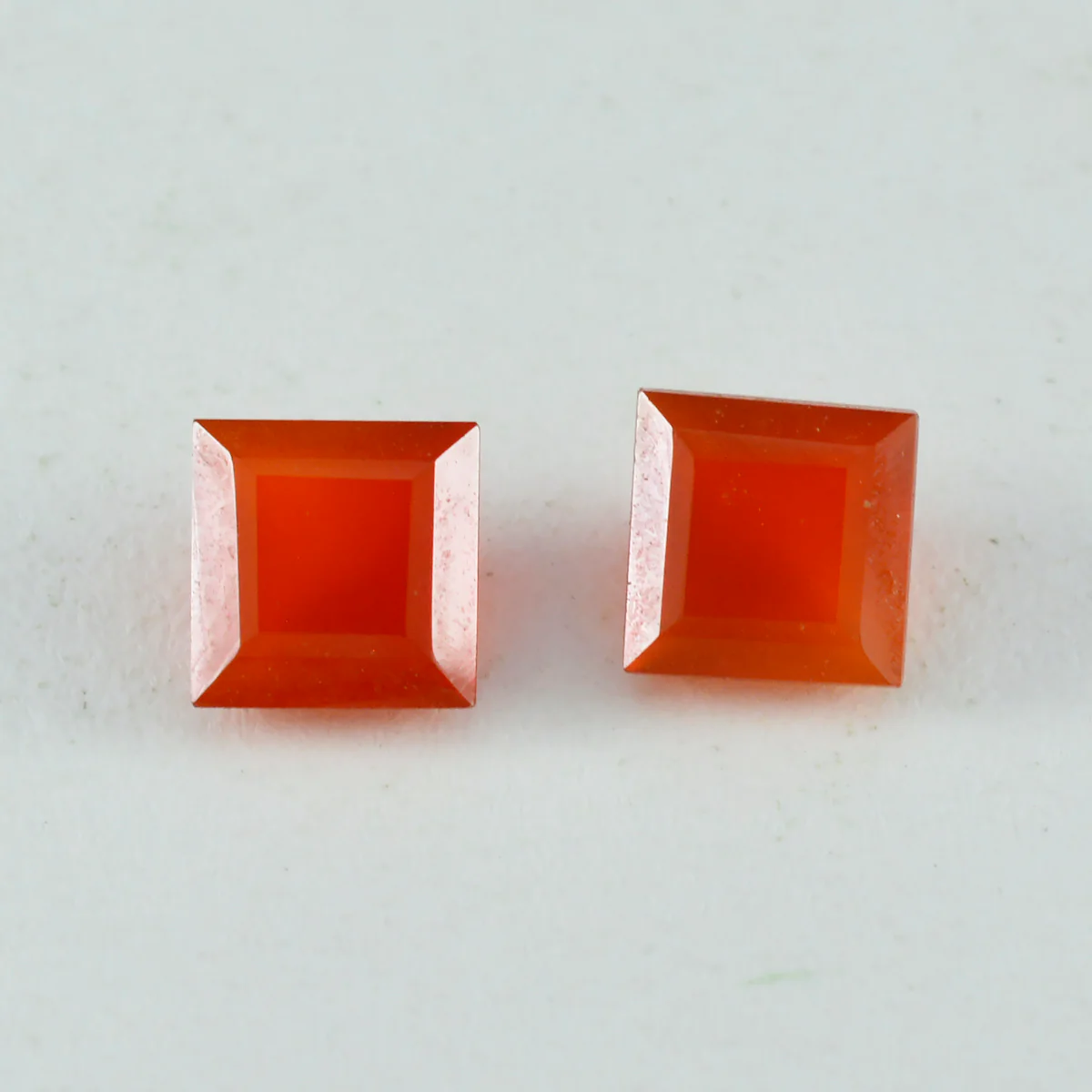 Red Onyx 1PC Medium 9x9 MM Square Faceted Red Lustrous Semi Precious Gems - Image 3