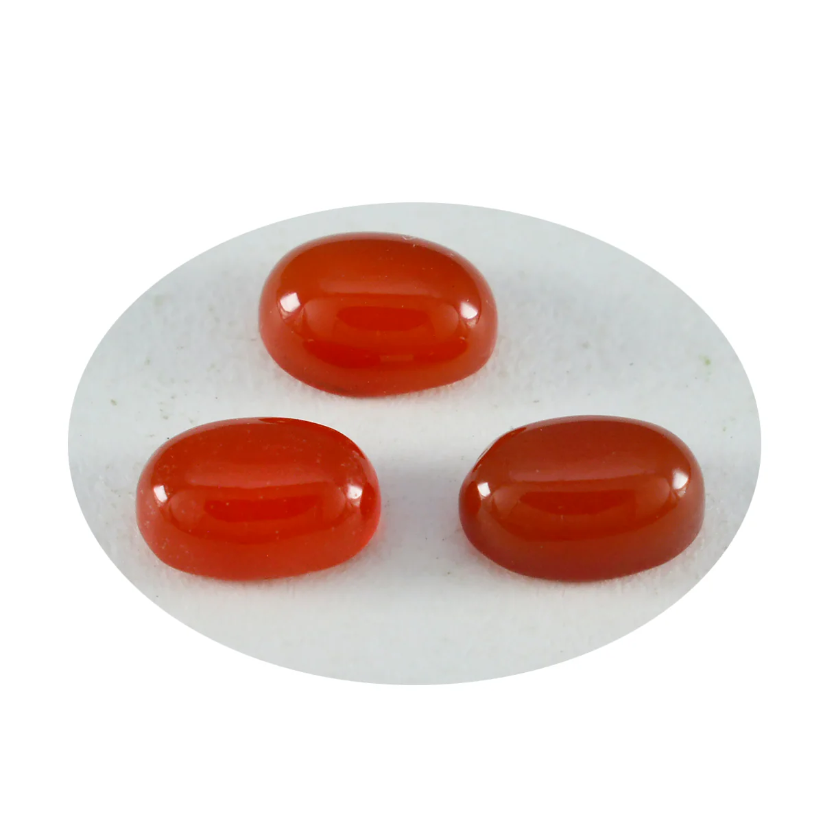 Red Onyx 1PC Small 6x8 MM Oval Cabochon Red Natural semi Precious Loose Gemstone - Image 2