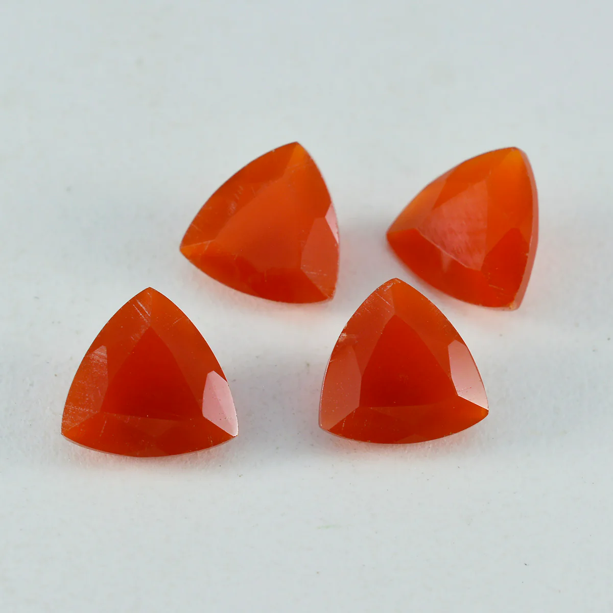 Red Onyx 1PC Small 7x7 MM Triangle Faceted Red Splendid Semi Precious Loose Gemstone - Image 4