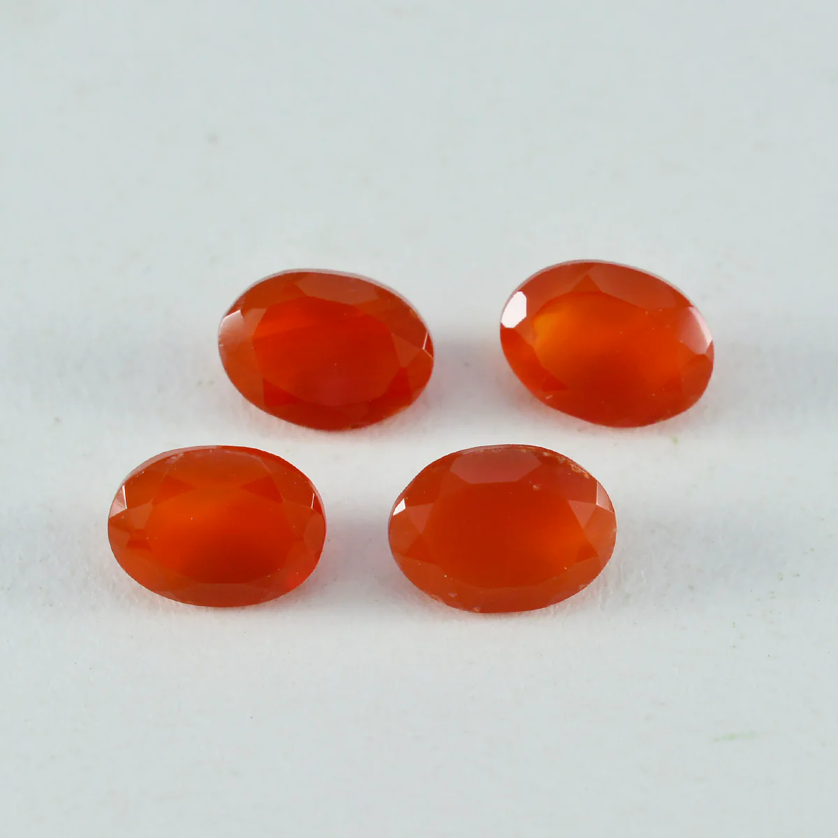 Red Onyx 1PC Small 7x9 MM Oval Faceted Red Lustrous Semi Precious Gems - Image 4