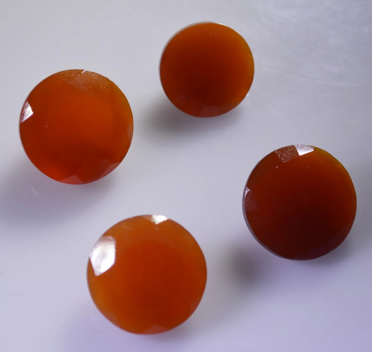 Red Onyx 1PC Small 8x8 MM Round Faceted Red Luster Semi Precious Loose Gemstones - Image 3