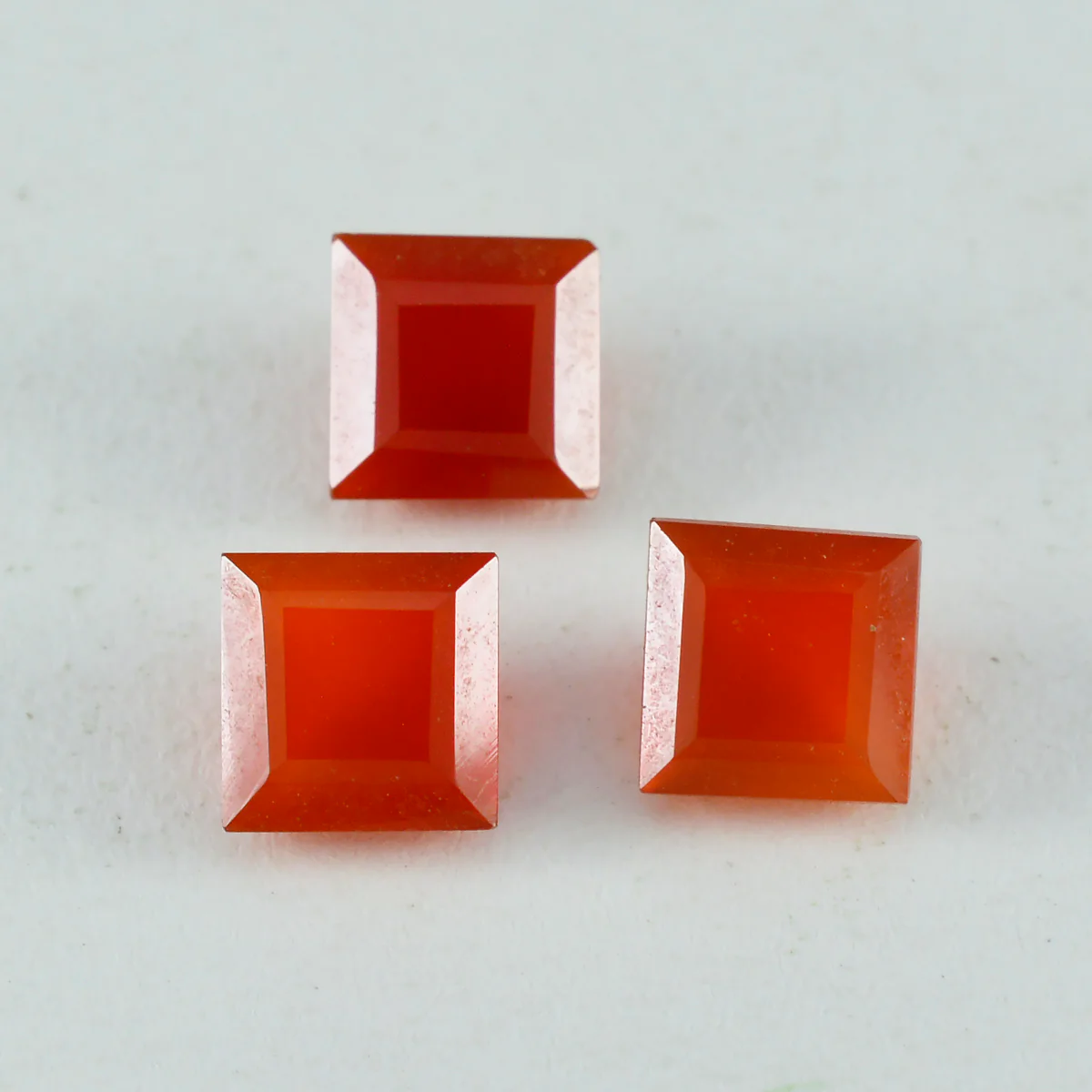Red Onyx 1PC Small 8x8 MM Square Faceted Red Luster Semi Precious Loose Gemstones - Image 3