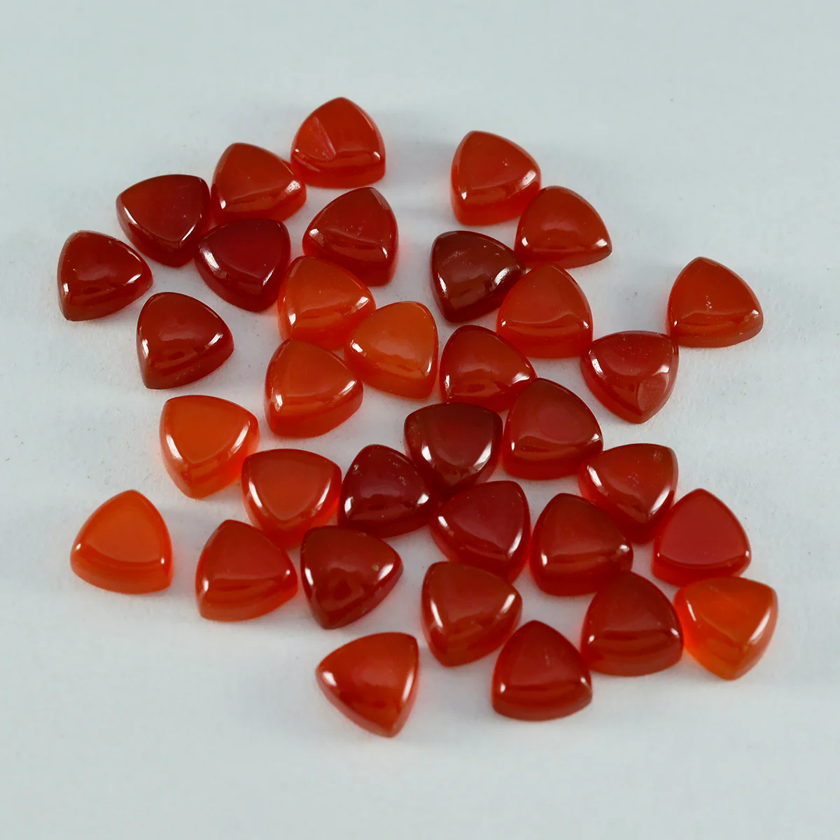 Red Onyx 1PC Small 8x8 MM Triangle Cabochon Red Fine semi Precious Gems - Image 4