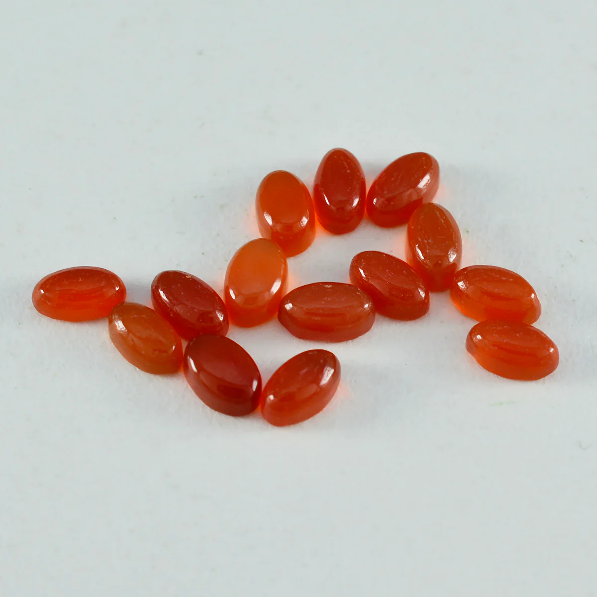 Red Onyx 1PC Tiny 5x7 MM Oval Cabochon Red High-Quality semi Precious Loose Gems