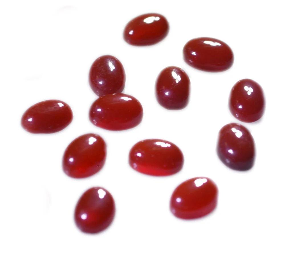 Red Onyx 1PC Tiny 5x7 MM Oval Cabochon Red High-Quality semi Precious Loose Gems - Image 3