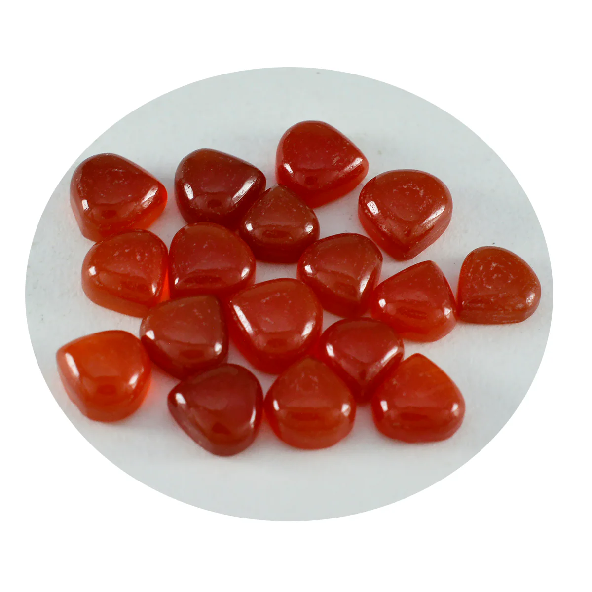 Red Onyx 1PC Tiny 6x6 MM Heart Cabochon Red Brilliant semi Precious Loose Gemstones - Image 2