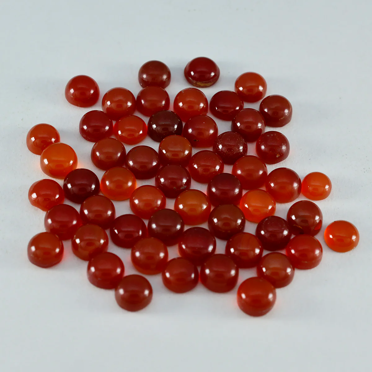 Red Onyx 1PC Tiny 6x6 MM Round Cabochon Red Fiery semi Precious Loose Gemstone - Image 4