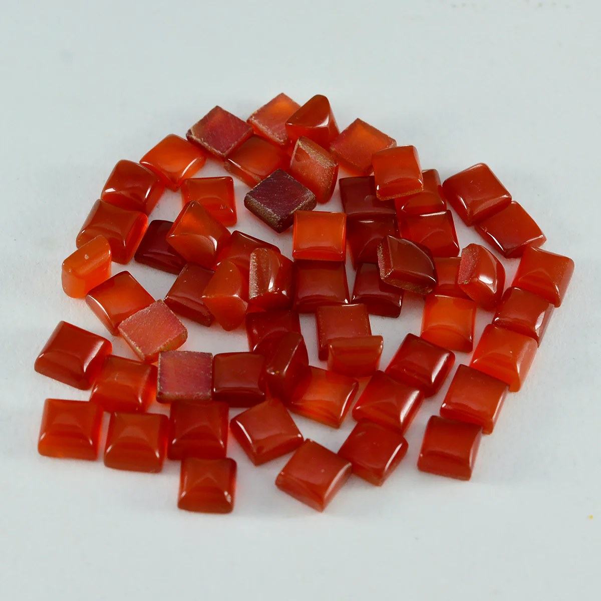 Red Onyx 1PC Tiny 6x6 MM Square Cabochon Red Genuine semi Precious Loose Gems - Image 3