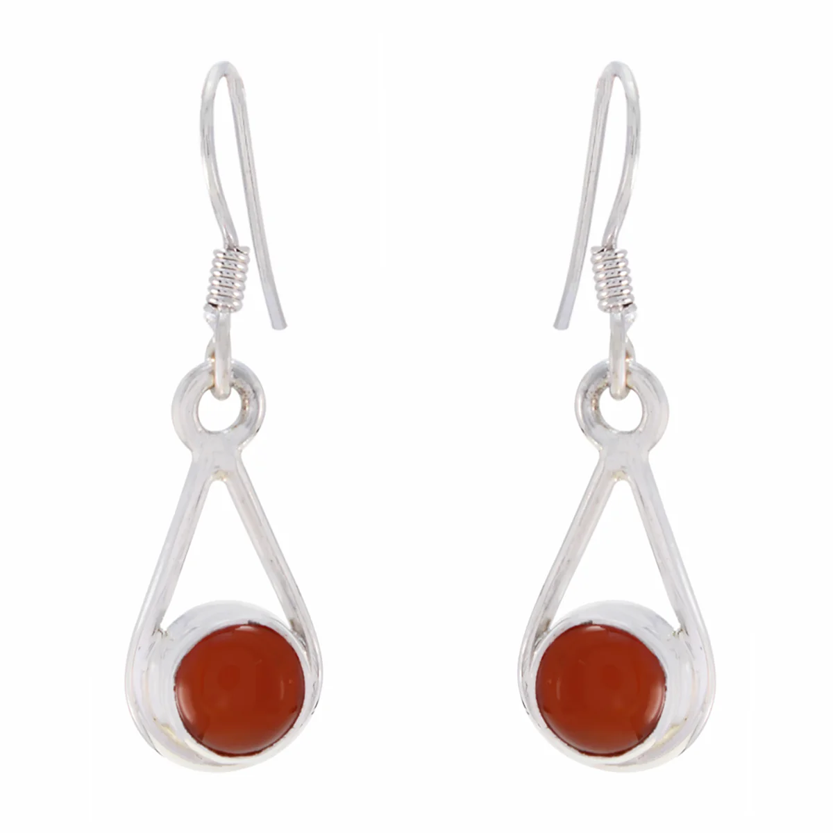 Red Onyx American Lorena multiple Dangle Red 92.5 Silver Earring