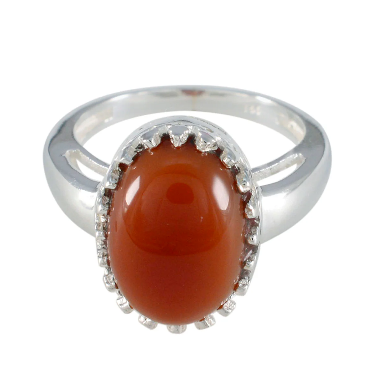 Red Onyx Solitaire Moroccan Sterling Silver Red Gems Classic Romantic Ring Jewellery - Image 2