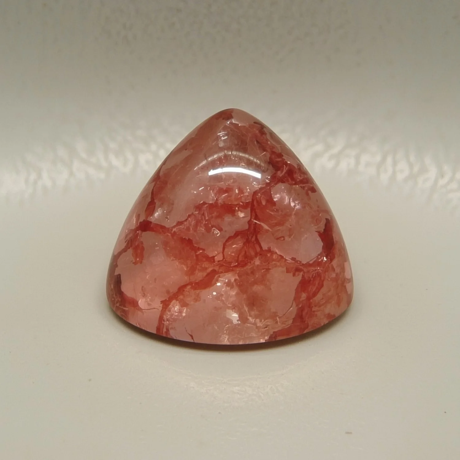 Red Strawberry Quartz 1PC Large 10x10 MM Triangle Cabochon Red Luster semi Precious Precious Gemstone
