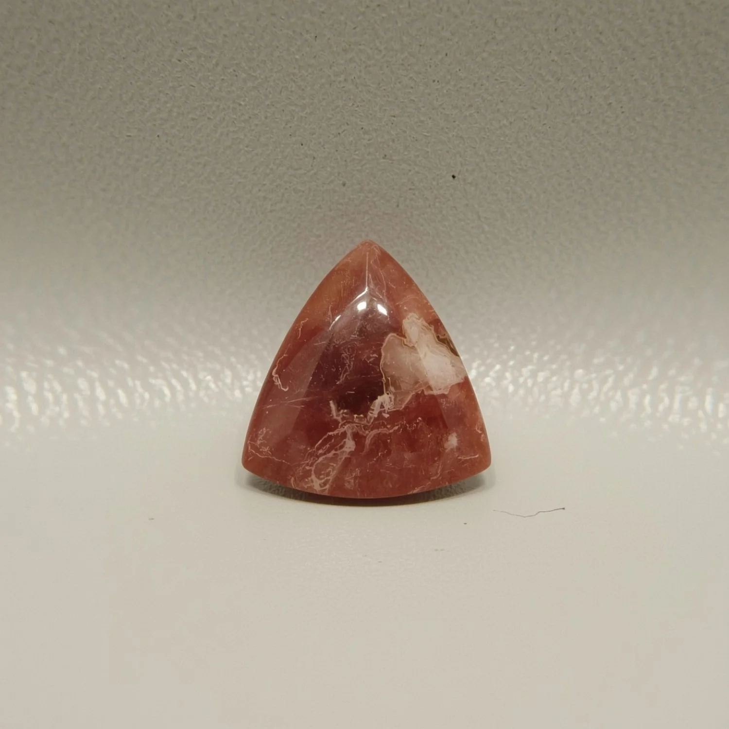 Red Strawberry Quartz 1PC Large 10x10 MM Triangle Cabochon Red Luster semi Precious Precious Gemstone - Image 2