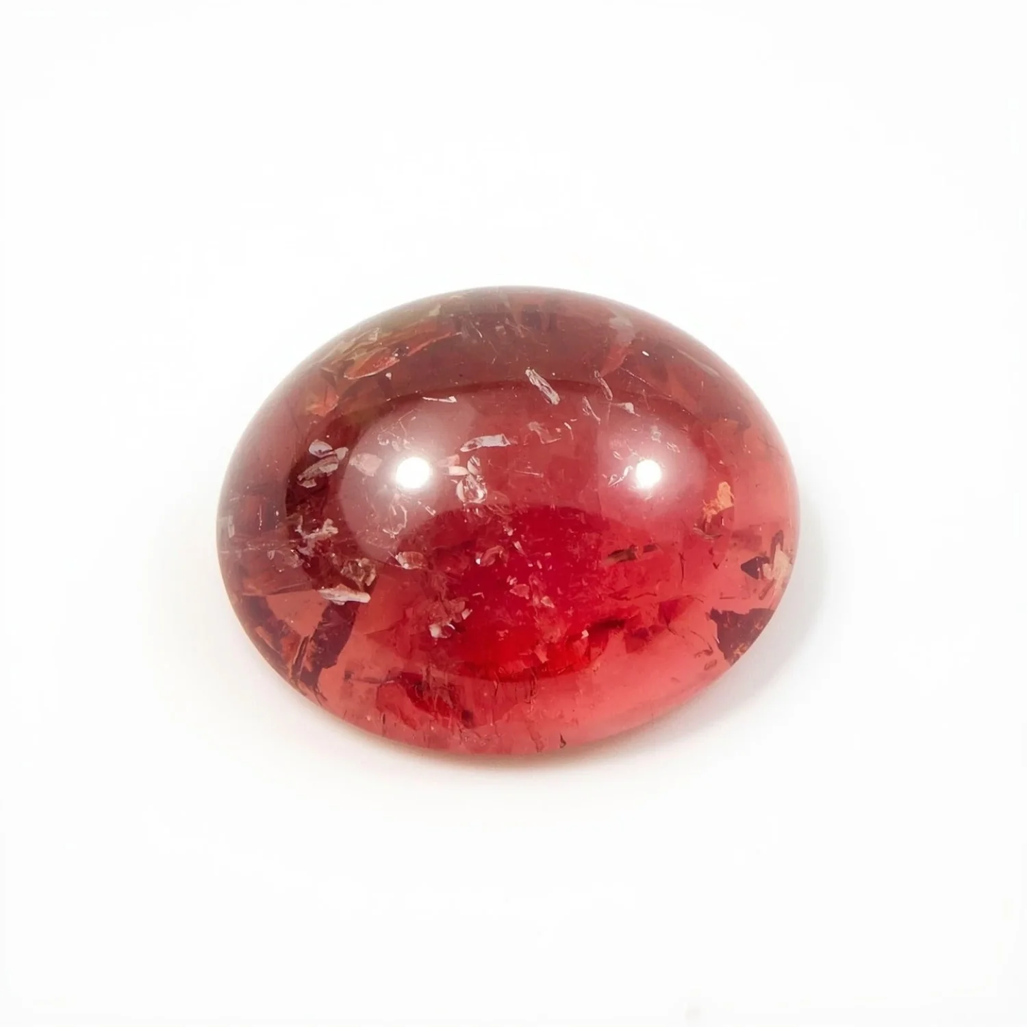Red Strawberry Quartz 1PC Large 11x11 MM Round Cabochon Red Fiery semi Precious Semi Precious Gemstone