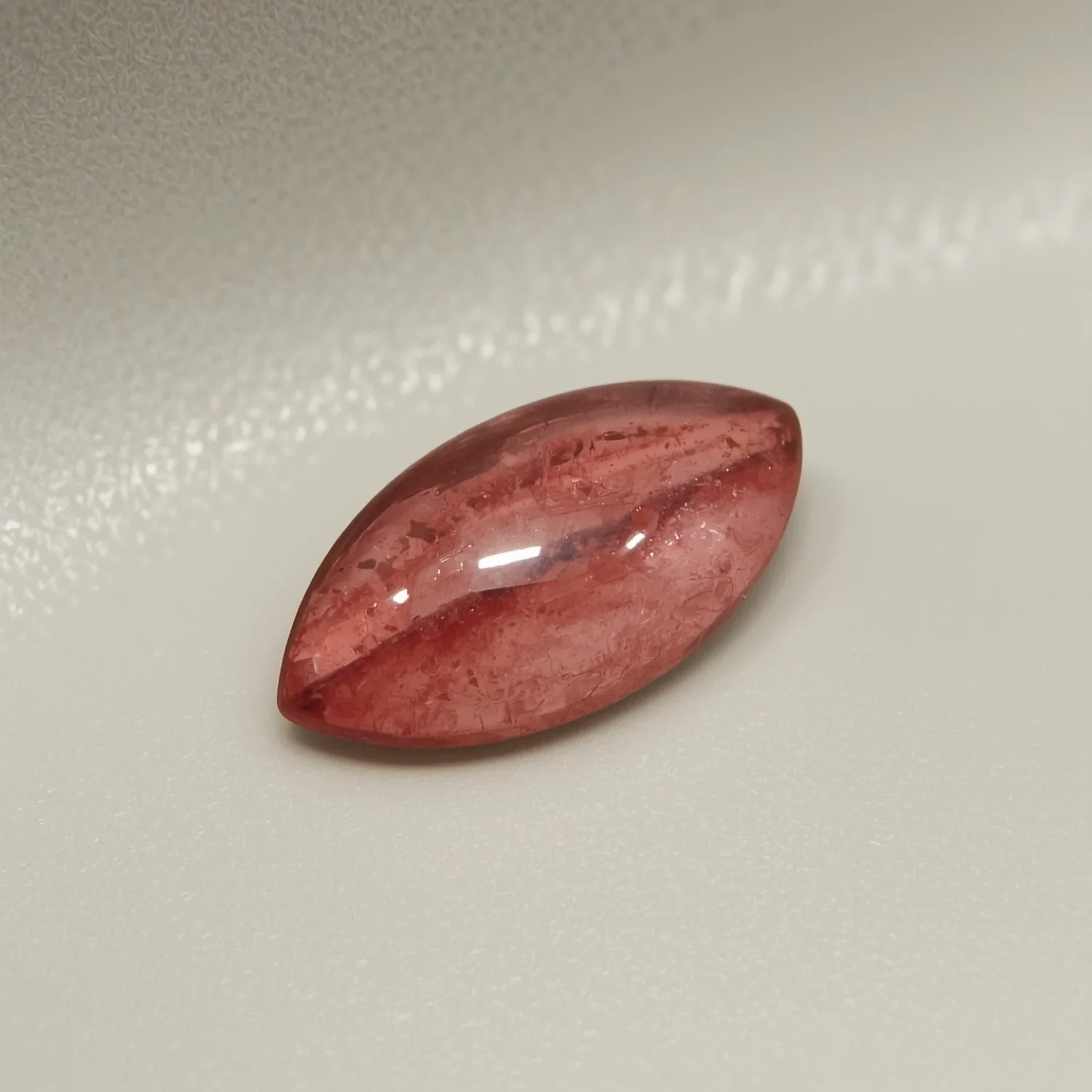 Red Strawberry Quartz 1PC Small 5x10 MM Marquise  Cabochon Red Genuine semi Precious Loose Gemstones - Image 2