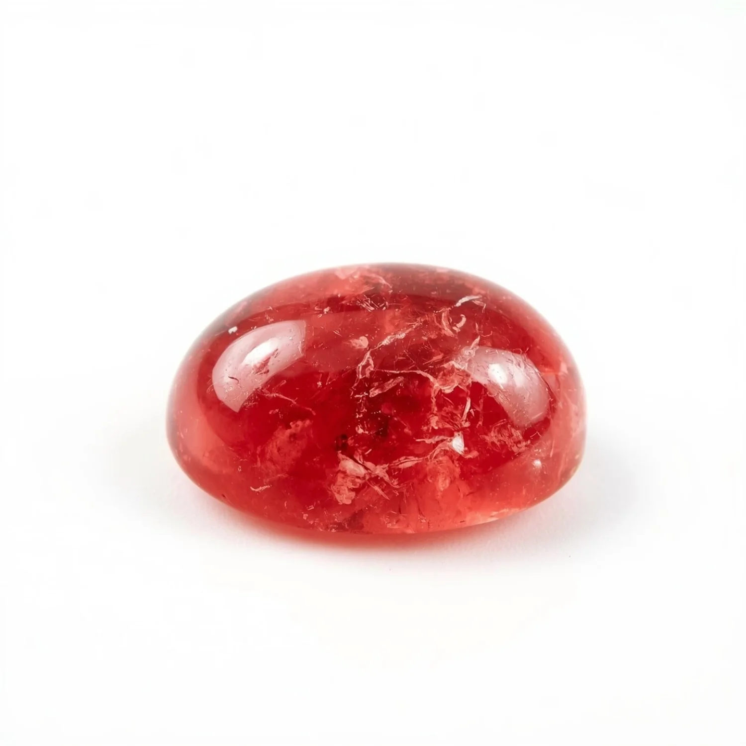 Red Strawberry Quartz 1PC Small 7x9 MM Oval Cabochon Red High-Quality semi Precious Loose Gemstones - Image 2