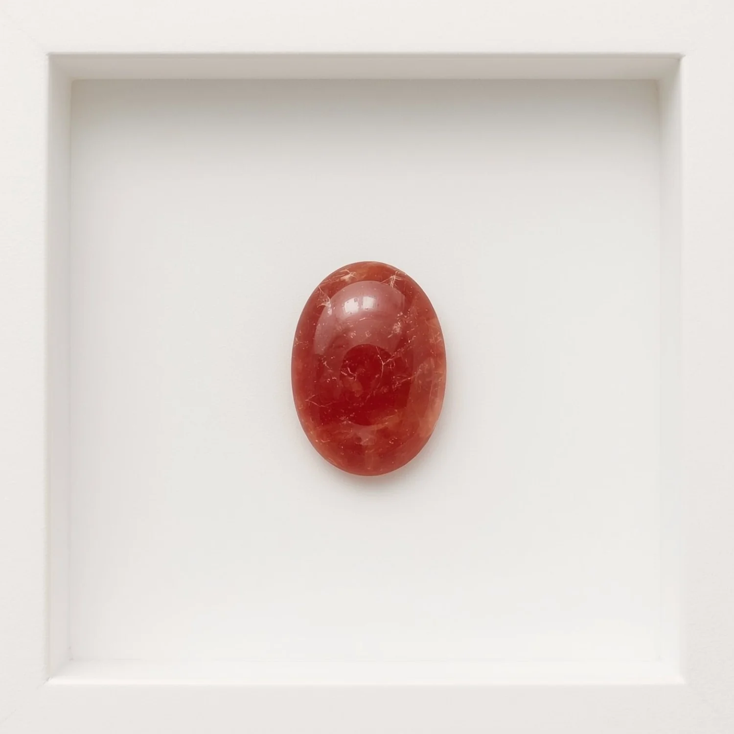 Red Strawberry Quartz 1PC Tiny 5x7 MM Oval Cabochon Red Lustrous semi Precious Gems - Image 2