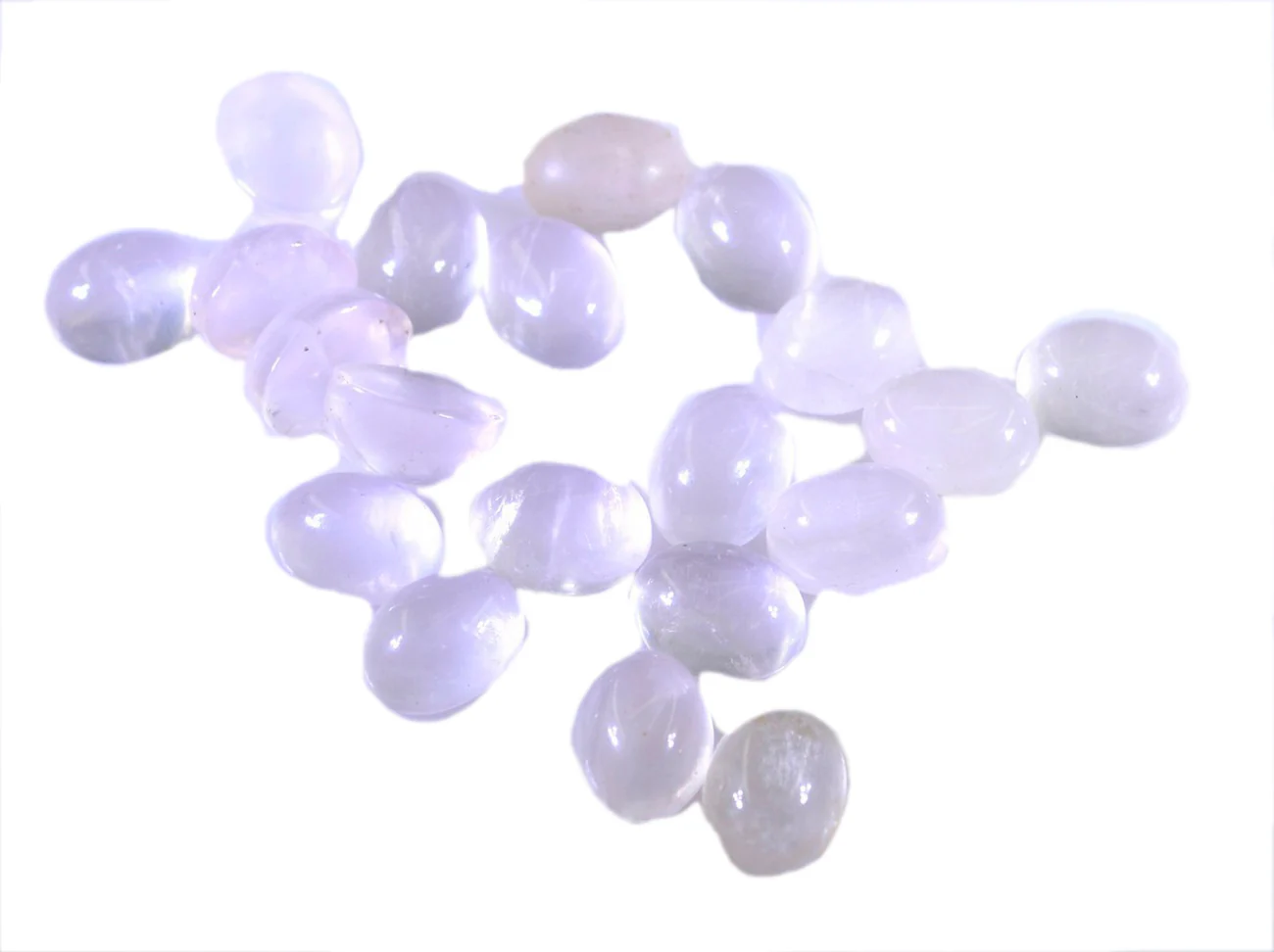 Rose Quartz 10PC Tiny 4x6 MM Oval Cabochon Pink Sparkling semi Precious Semi Precious Gemstone - Image 3