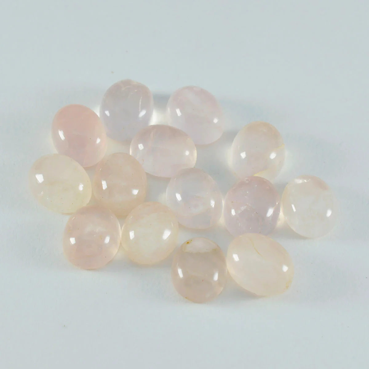 Rose Quartz 10PC Tiny 4x6 MM Oval Cabochon Pink Sparkling semi Precious Semi Precious Gemstone - Image 4