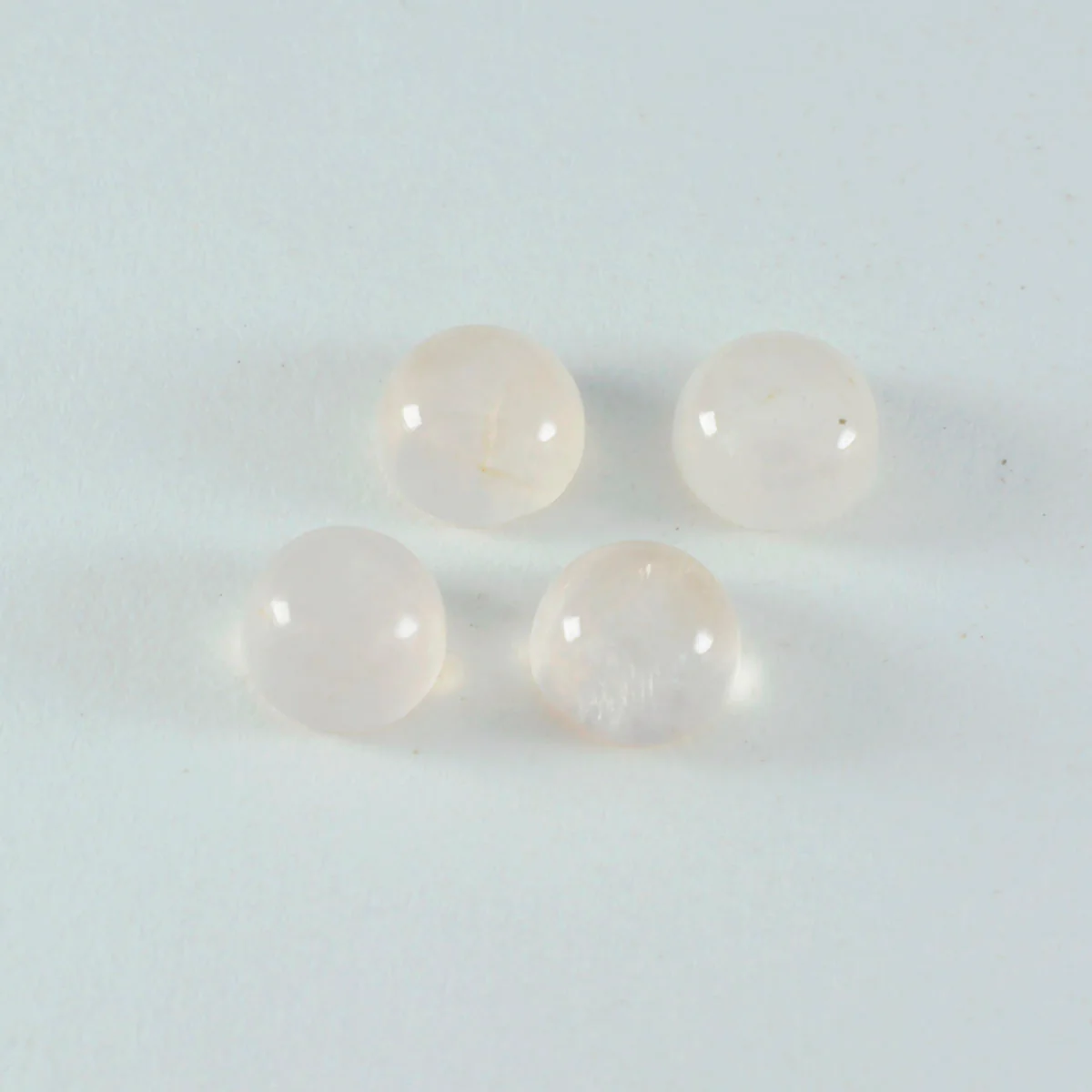Rose Quartz 10PC Tiny 5x5 MM Round Cabochon Pink Polished semi Precious Loose Gems