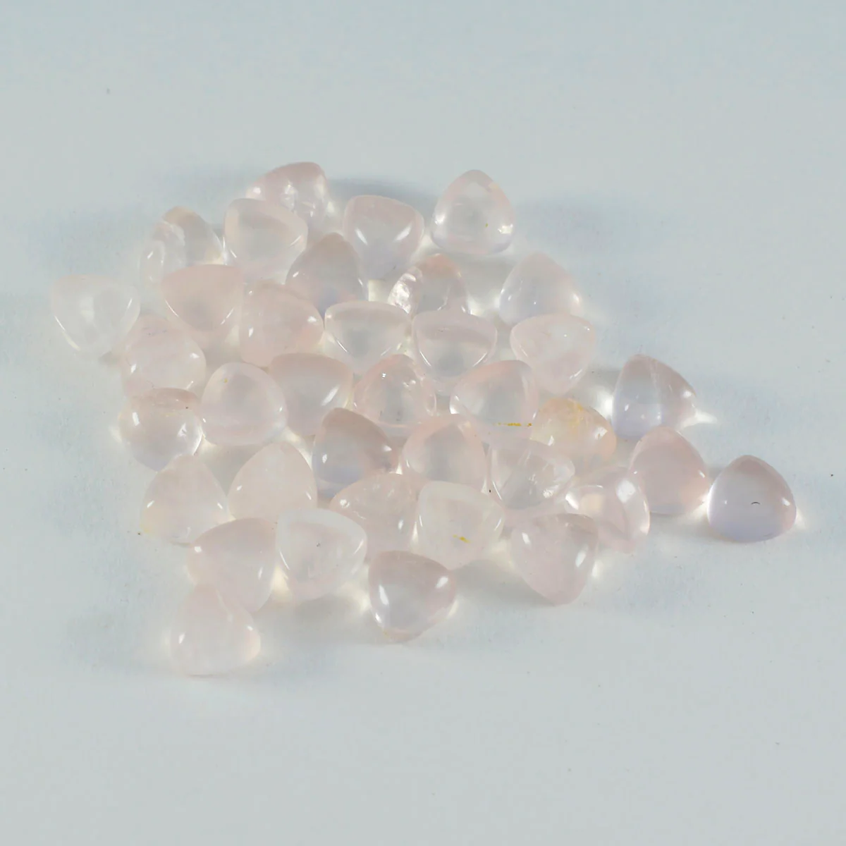 Rose Quartz 10PC Tiny 5x5 MM Triangle Cabochon Pink High-Quality semi Precious Loose Gemstones