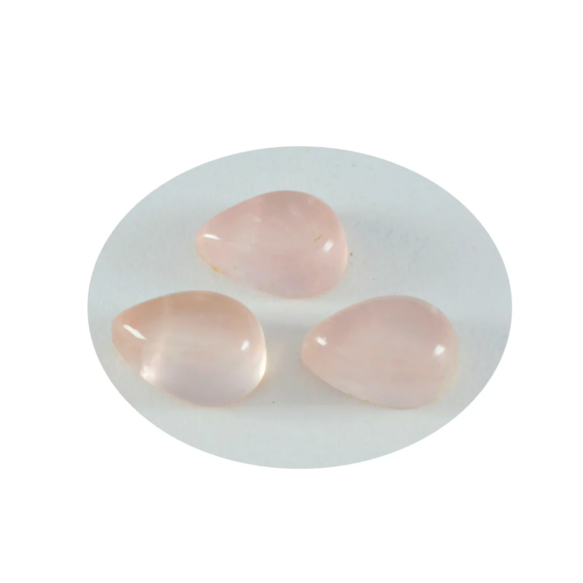 Rose Quartz 1PC Medium 7x10 MM Pear Cabochon Pink Superior semi Precious Loose Gemstone - Image 2