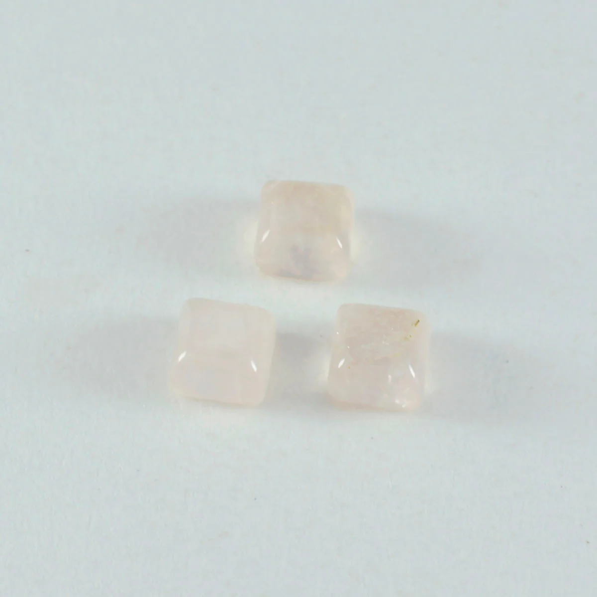 Rose Quartz 1PC Small 7x7 MM Square Cabochon Pink Sparkling semi Precious Loose Gemstone