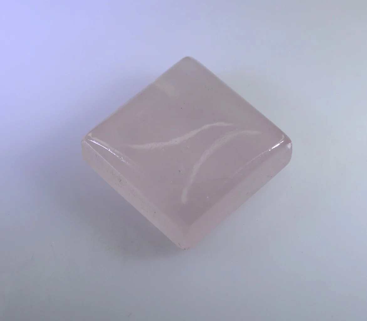 Rose Quartz 1PC Small 7x7 MM Square Cabochon Pink Sparkling semi Precious Loose Gemstone - Image 3