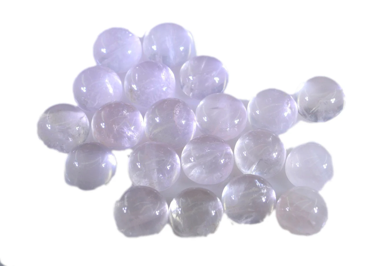 Rose Quartz 1PC Tiny 6x6 MM Round Cabochon Pink Splendid semi Precious Loose Gemstone - Image 3