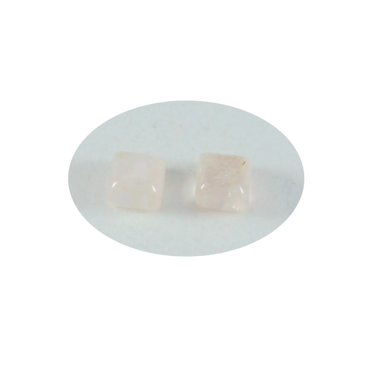 Rose Quartz 1PC Tiny 6x6 MM Square Cabochon Pink Brilliant semi Precious Loose Gems - Image 2