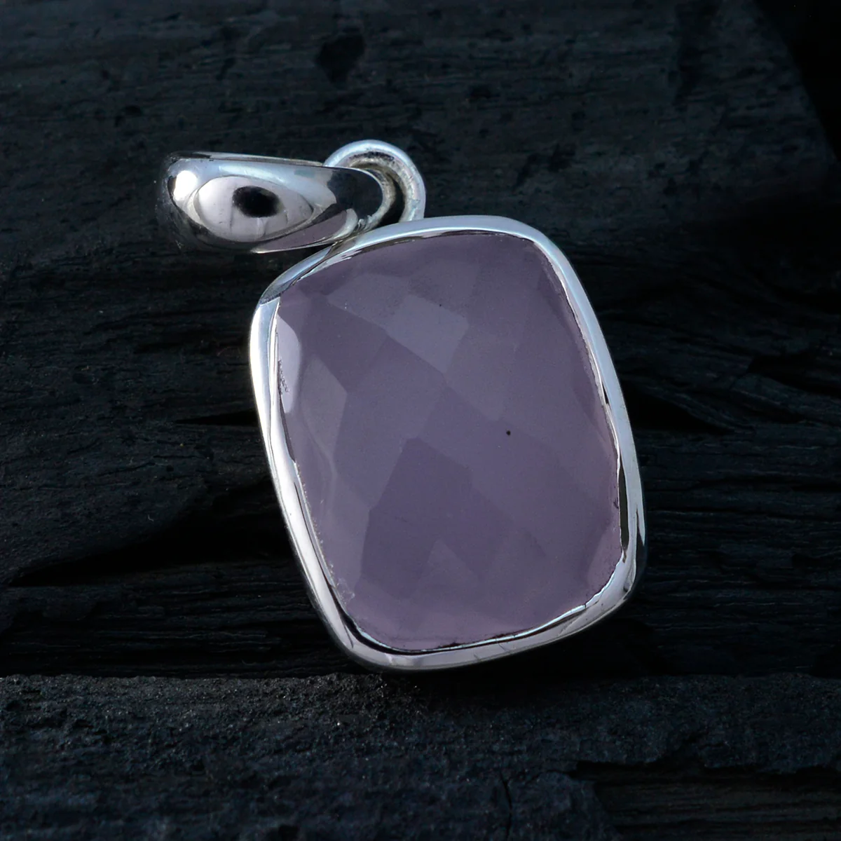 Rose Quartz Dainty Spanish 925 Silver Solitaire Lily valentine Pink Pendant Jewelry - Image 3