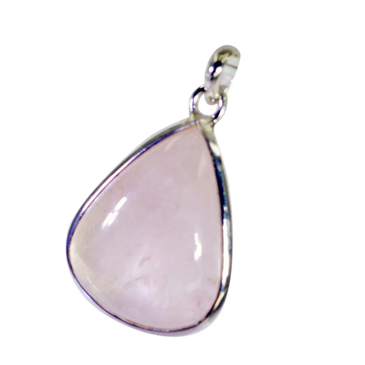 Rose Quartz Essential Moroccan 925 Silver Solitaire Antonia Romantic Pink Pendant Jewelry - Image 3