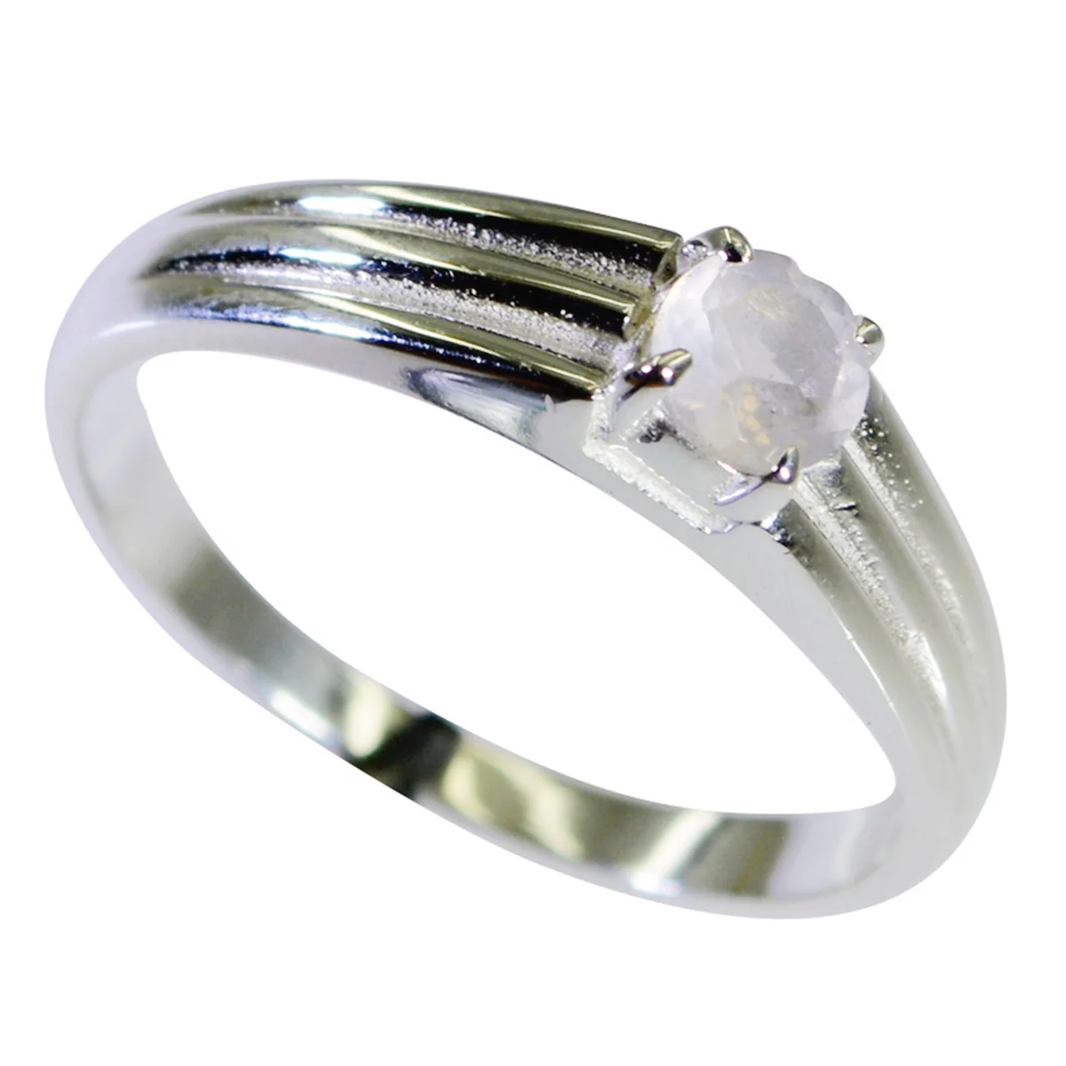 Rose Quartz Solitaire Turkish 925 Sterling Silver Pink Gemstones Dainty Feminine Ring Jewelry - Image 2