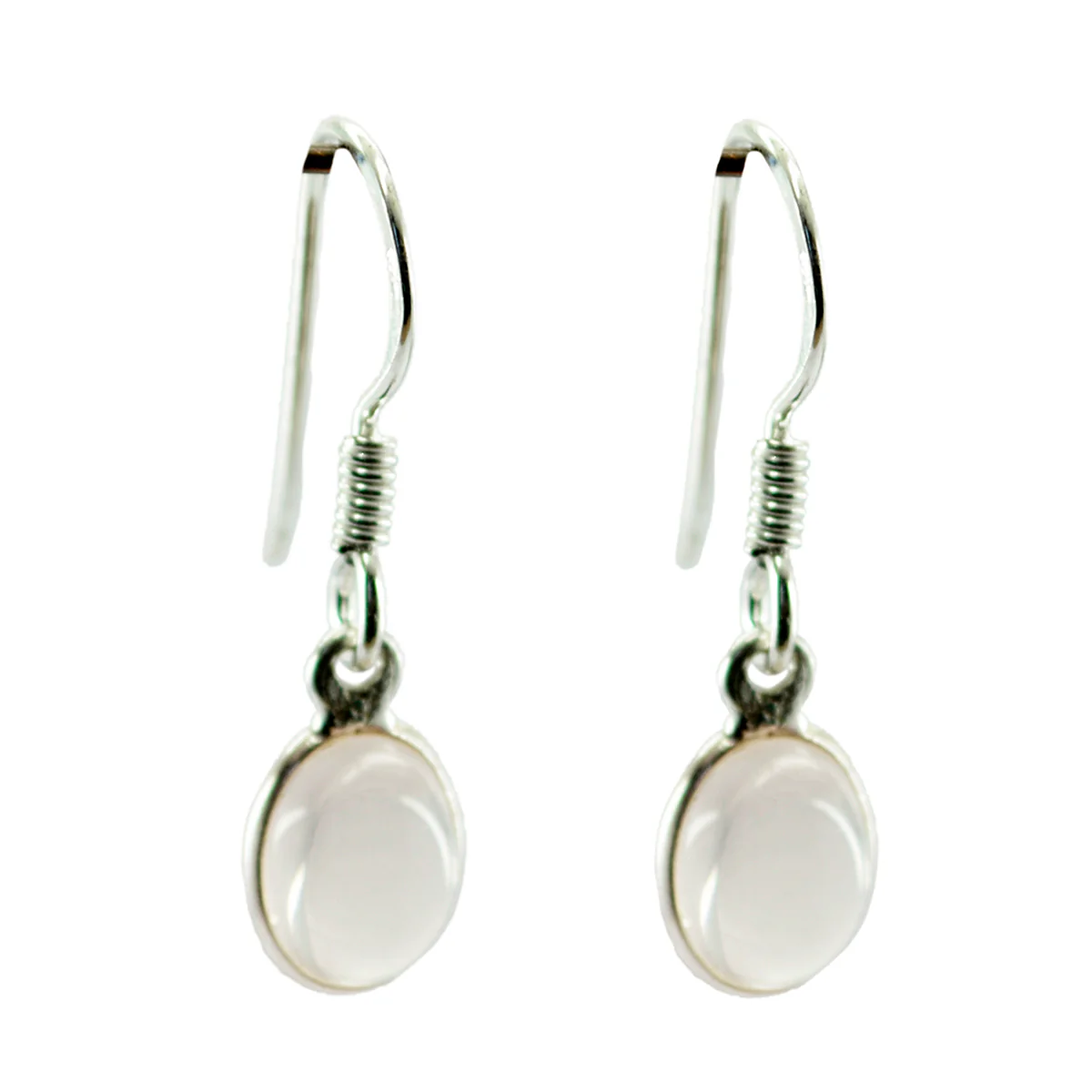 Rose Quartz Turkish Greta multiple Dangle Pink Sterling Silver Earring