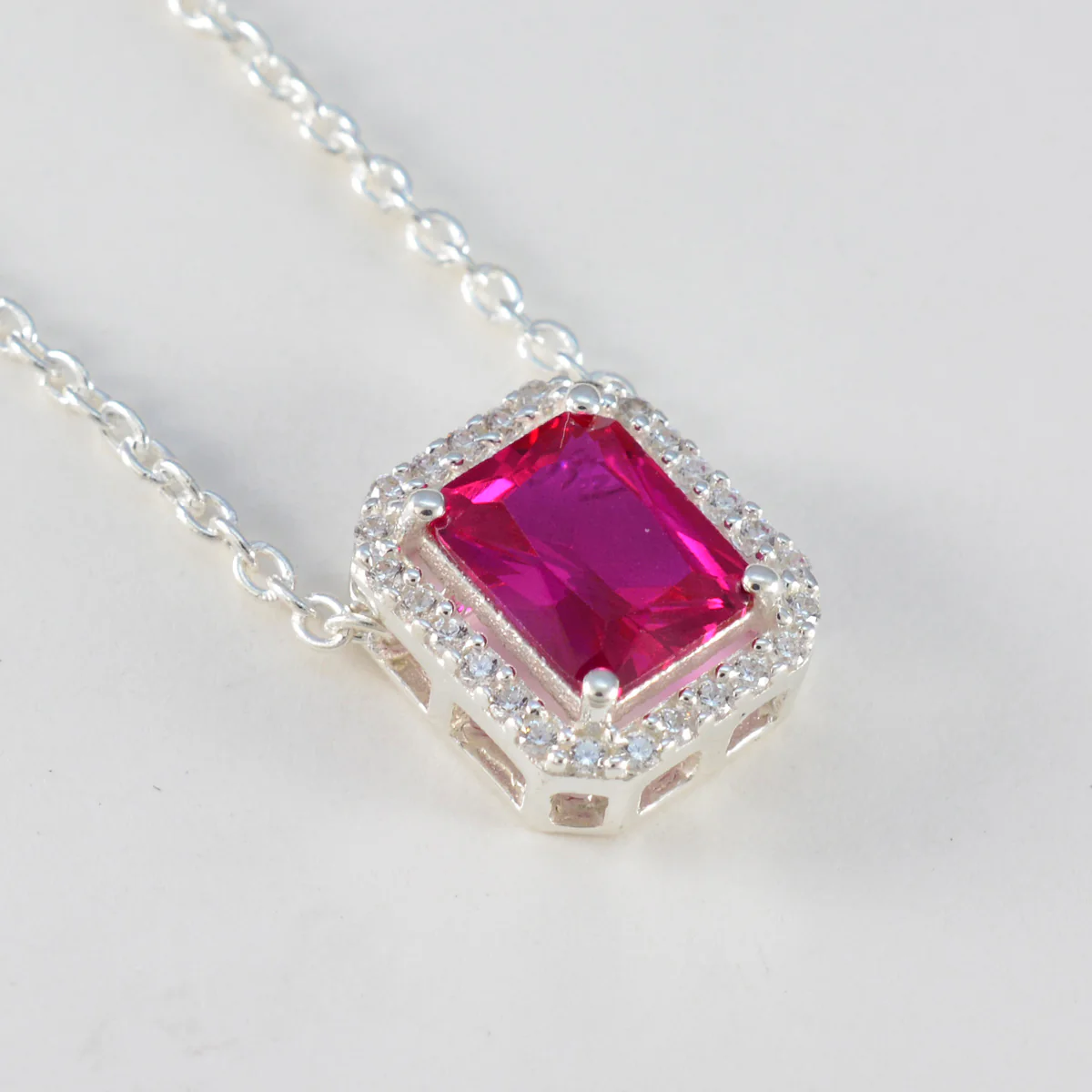 Ruby CZ Classic Australian Silver multiple Yasmine Engagement Red Pendant Jewelry - Image 2