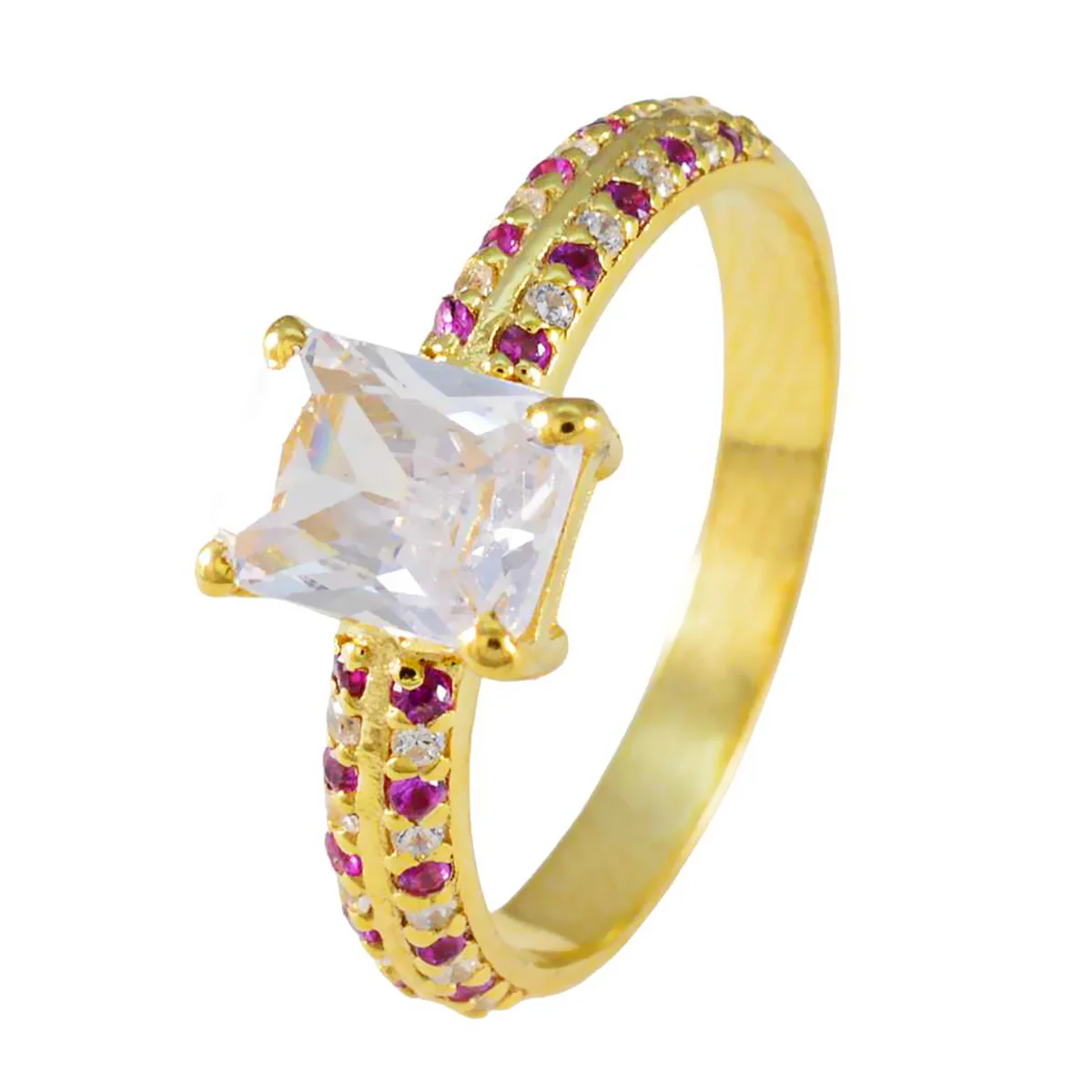 Ruby CZ Halo Latin American 925 Sterling Silver Red Gems Delicate Romantic Ring Jewellery - Image 2