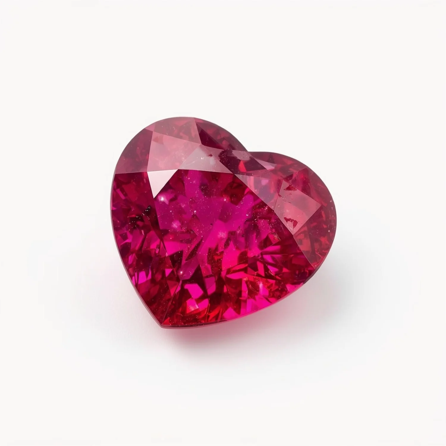 Ruby (GF) 10PC Tiny 3x3 MM Heart Faceted Pink Fiery Precious Gems - Image 2