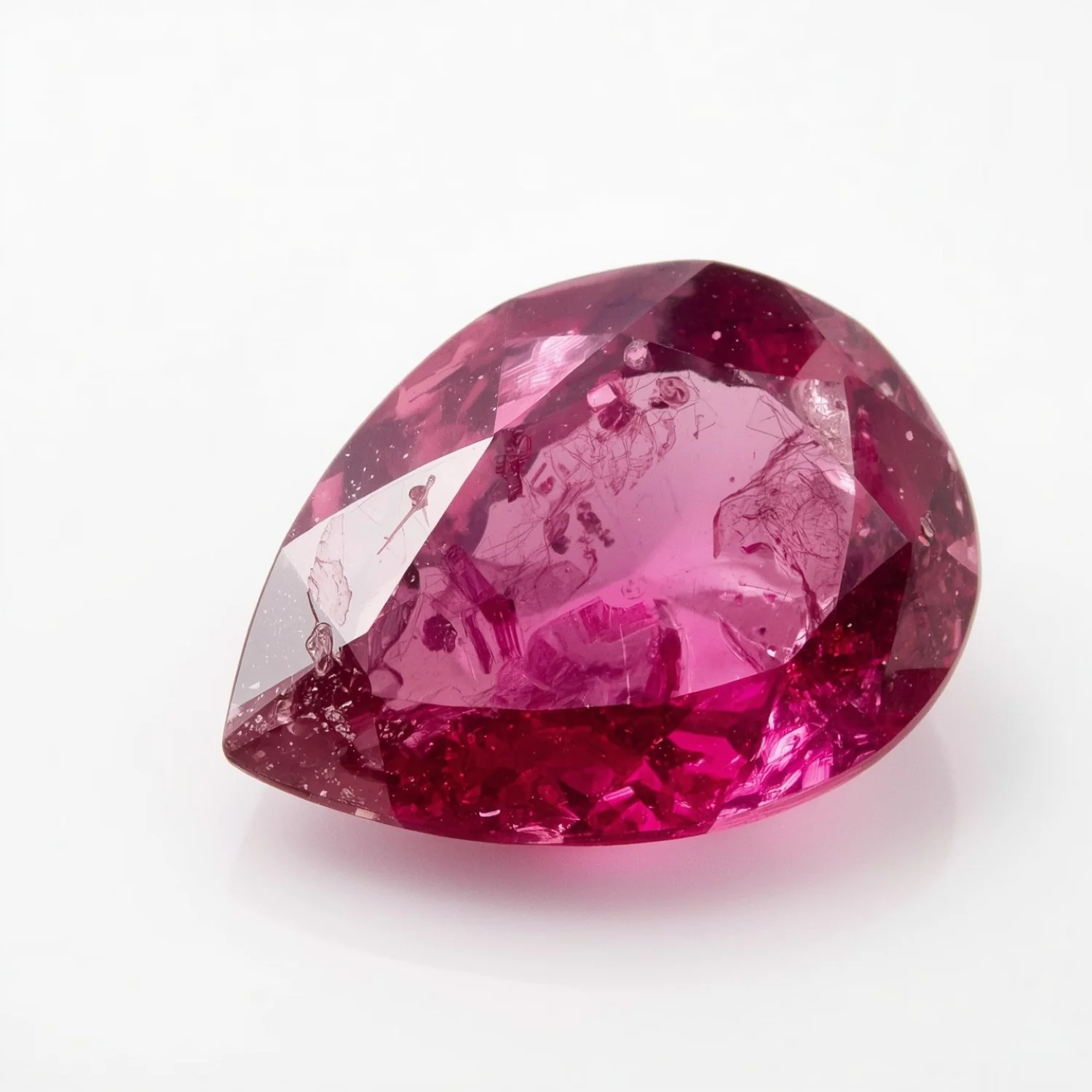 Ruby (GF) 1PC Large 10x12 MM Pear Faceted Pink Fine Precious Loose Gemstone - Image 2