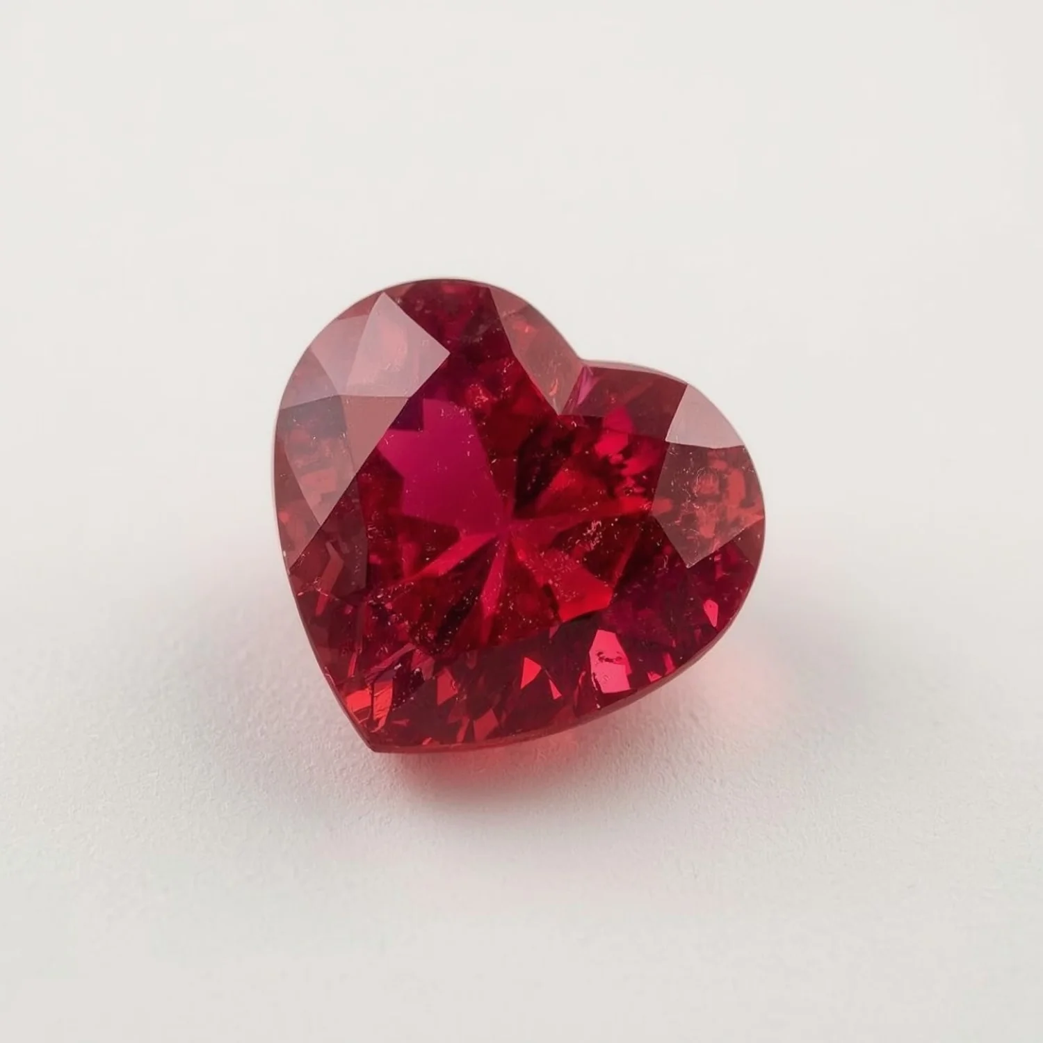 Ruby (GF) 1PC Medium 9x9 MM Heart Faceted Pink Lustrous Precious Loose Gemstone - Image 2