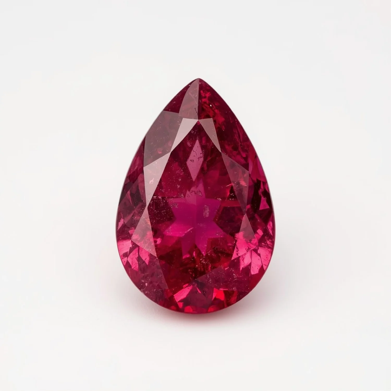 Ruby (GF) 1PC Small 6x8 MM Pear Faceted Pink Brilliant Precious Loose Gemstones - Image 2