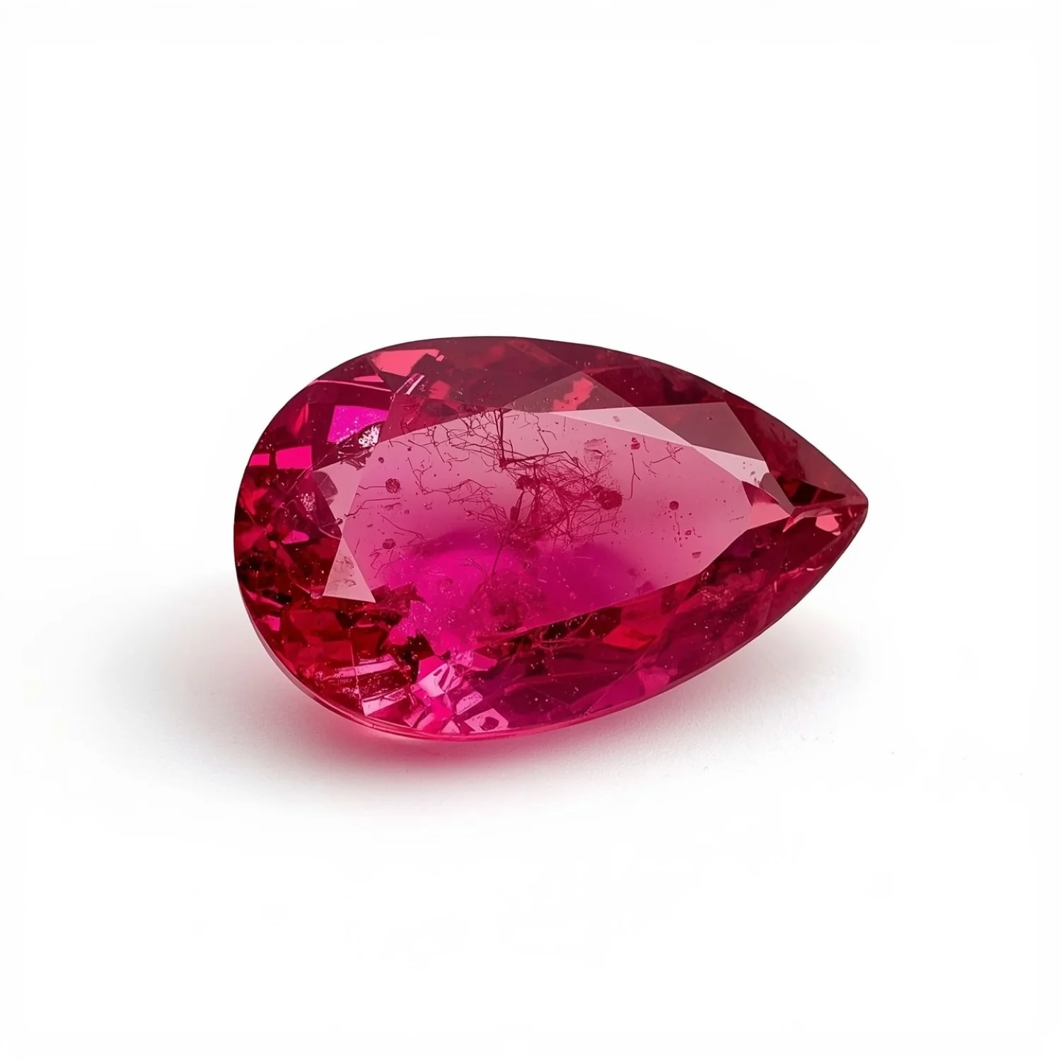 Ruby (GF) 1PC Small 6x9 MM Pear Faceted Pink Sparkling Precious Gems - Image 2