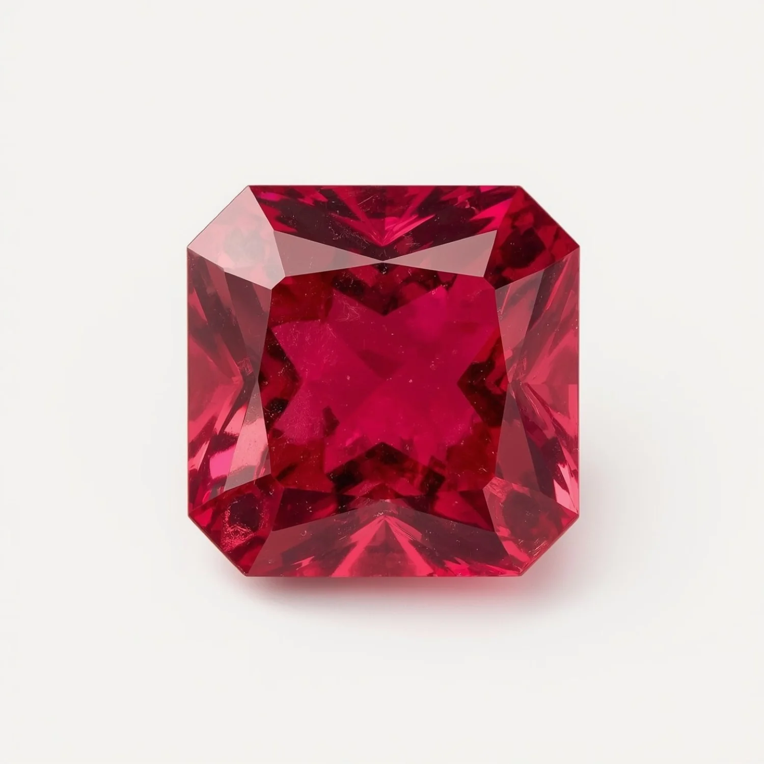 Ruby (GF) 1PC Small 8x8 MM Square Faceted Pink Luster Precious Loose Gems - Image 2