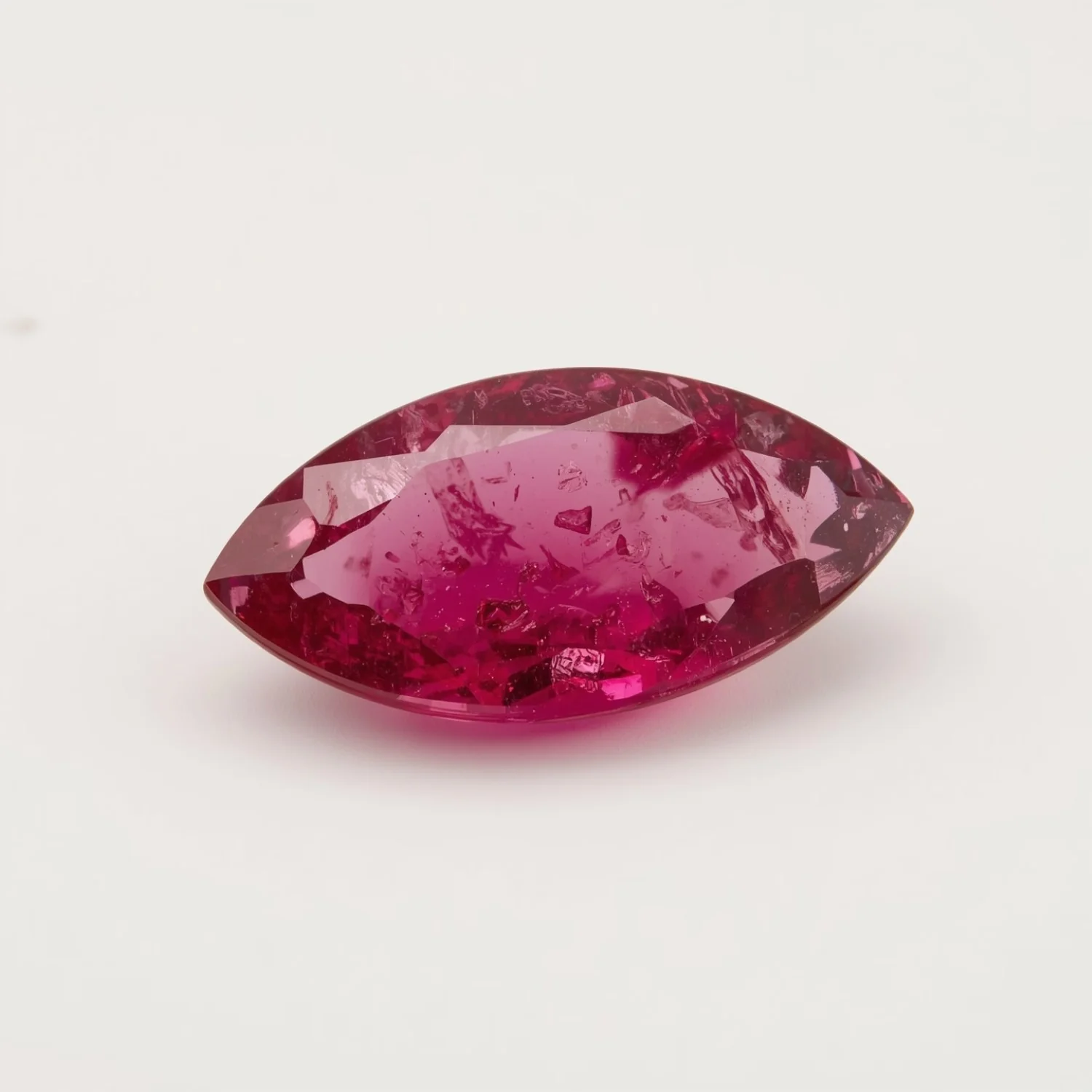 Ruby (GF) 1PC Tiny 3x6 MM Marquise Faceted Pink Fiery Precious Loose Gemstone - Image 2