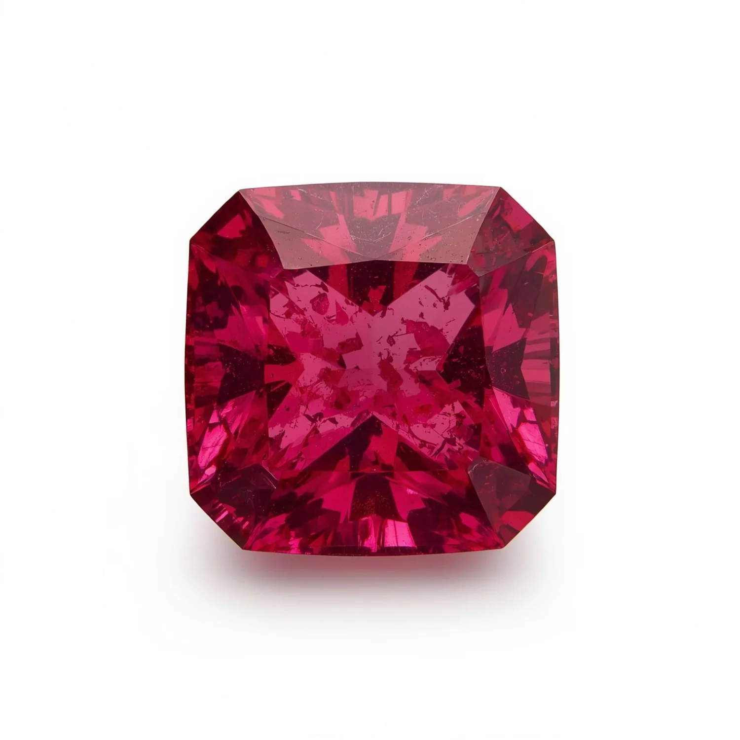 Ruby (GF) 1PC Tiny 5x5 MM Square Faceted Pink Sparkling Precious Loose Gemstone - Image 2