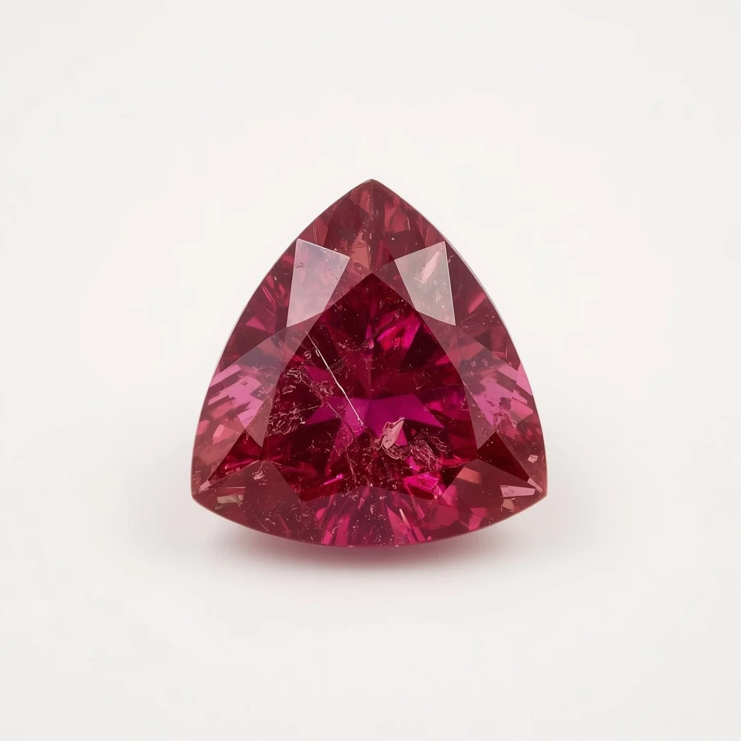 Ruby (GF) 1PC Tiny 5x5 MM Triangle Faceted Pink Sparkling Precious Loose Gemstone - Image 2