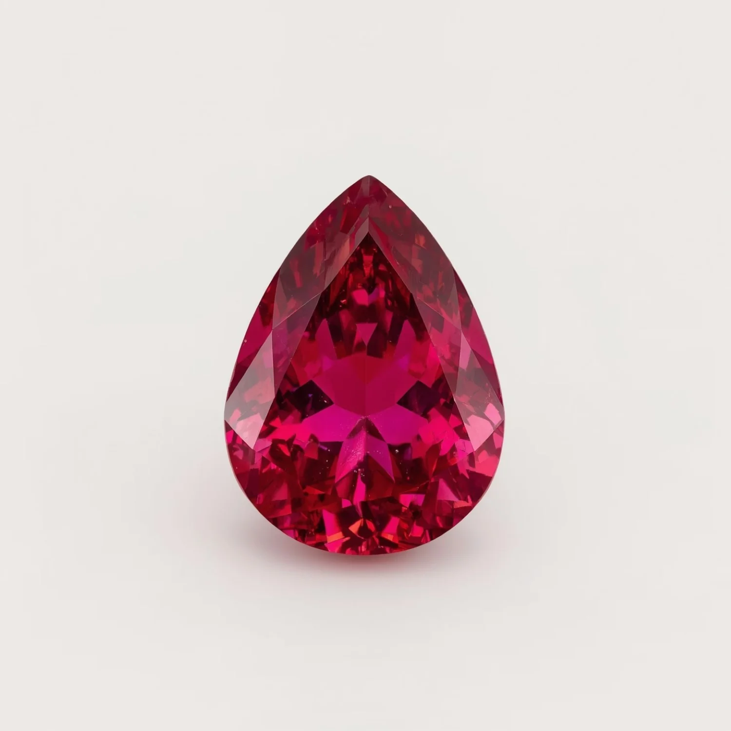 Ruby (GF) 1PC Tiny 5x7 MM Pear Faceted Pink Fiery Precious Loose Gemstone - Image 2
