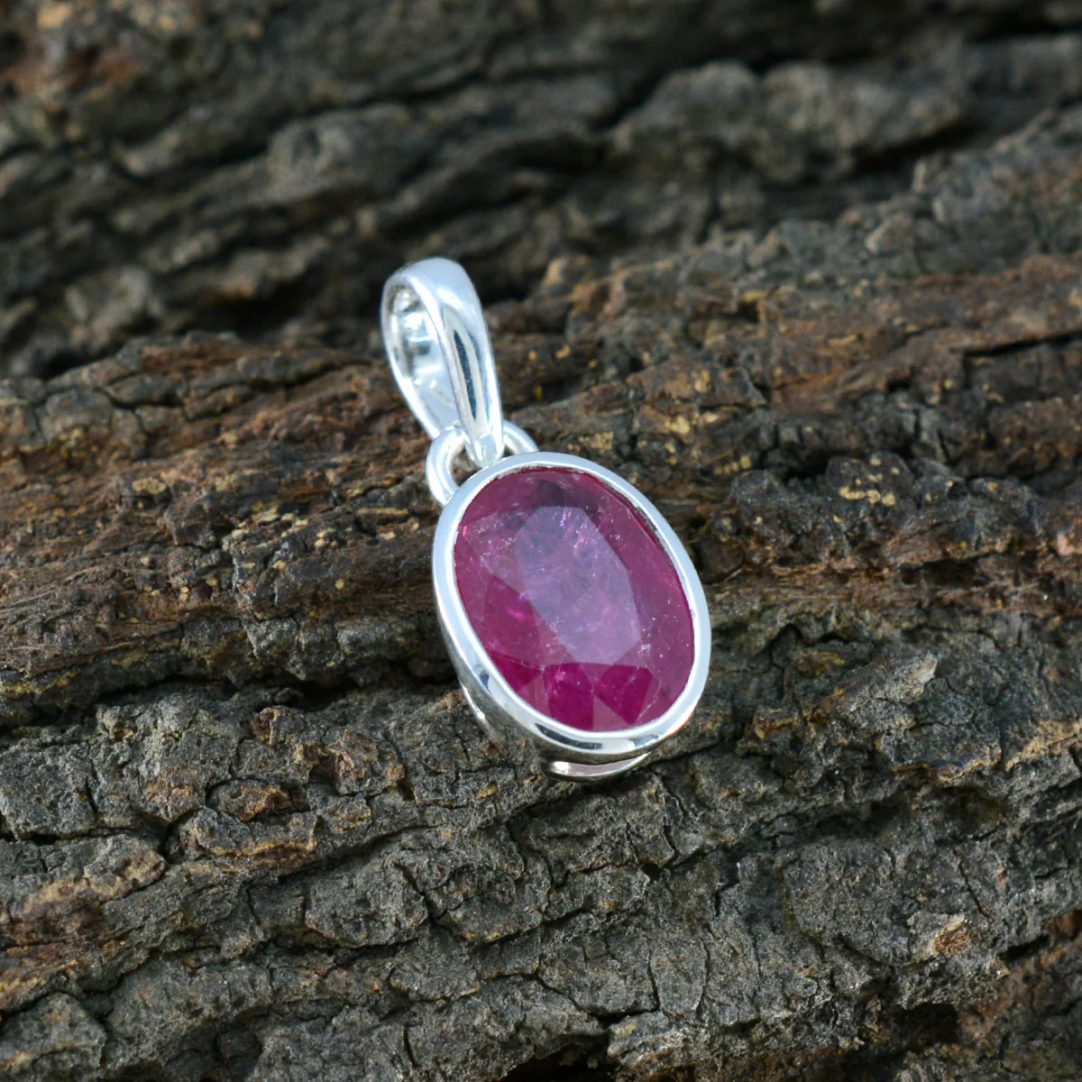 Ruby Minimalist Japanese 92.5 Silver Solitaire Yuna Trendy Red Pendant Jewellery - Image 3