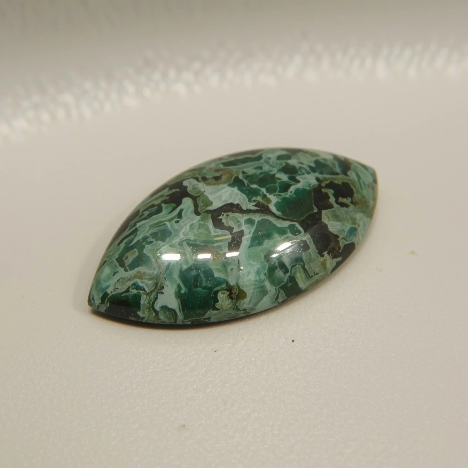 Serpentine 10PC Tiny 3x6 MM Marquise Cabochon Green Shine semi Precious Loose Gems - Image 2
