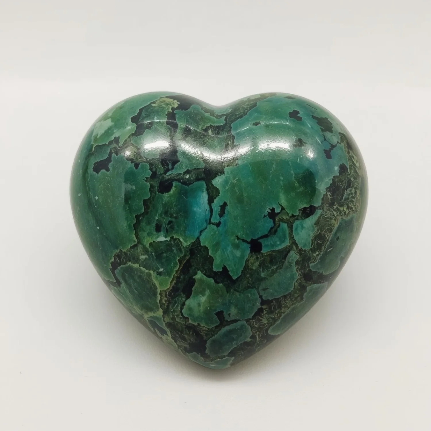 Serpentine 1PC Large 11x11 MM Heart Cabochon Green Luster semi Precious Precious Gemstone - Image 2